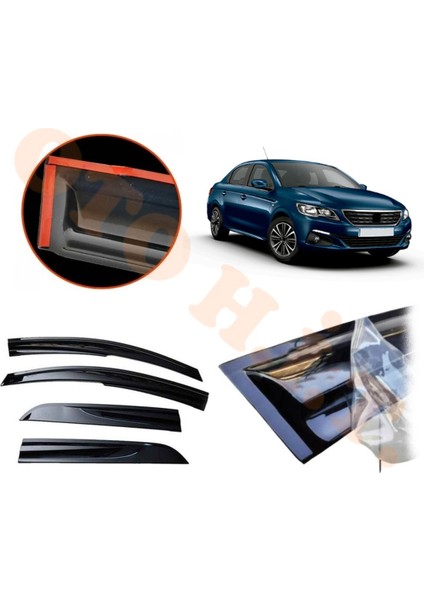 Peugeot 301 Cam Rüzgarlığı Parlak Siyah Tam Uyumlu fiyatları