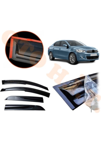 Citroen C Elysee Cam Rüzgarlığı Parlak Siyah Tam Uyumlu fiyatları