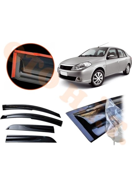 Renault Symbol 08-12 Cam Rüzgarlığı Parlak Siyah Tam Uyumlu fiyatları
