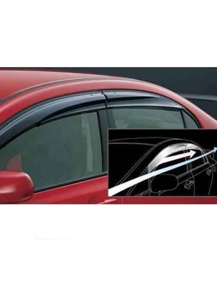 Renault Megane 2 Sedan Cam Rüzgarlığı Parlak Siyah Tam Uyumlu