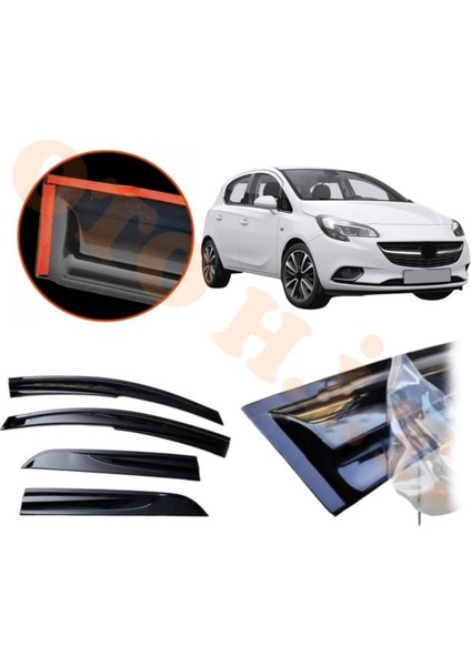 Opel Corsa E Cam Rüzgarlığı Parlak Siyah Tam Uyumlu