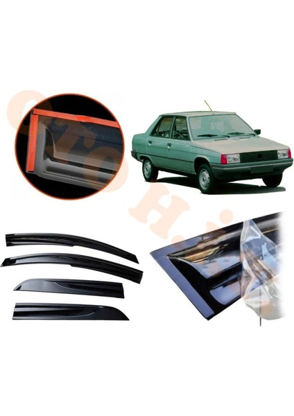 Renault 9 Cam Rüzgarlığı Parlak Siyah Tam Uyumlu fiyatları