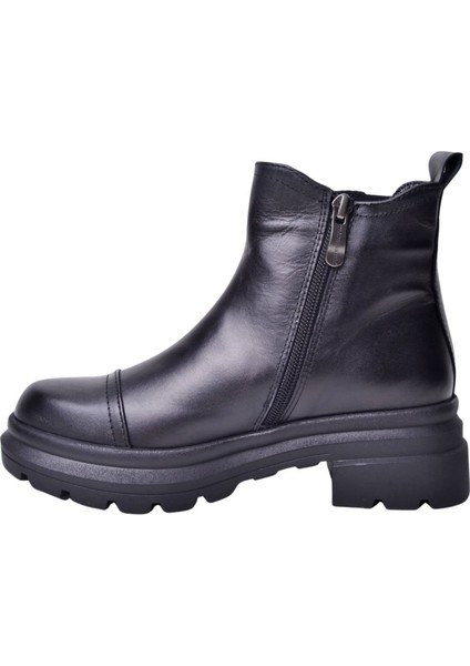 D24KA-1545 Siyah Kadın Deri Bot