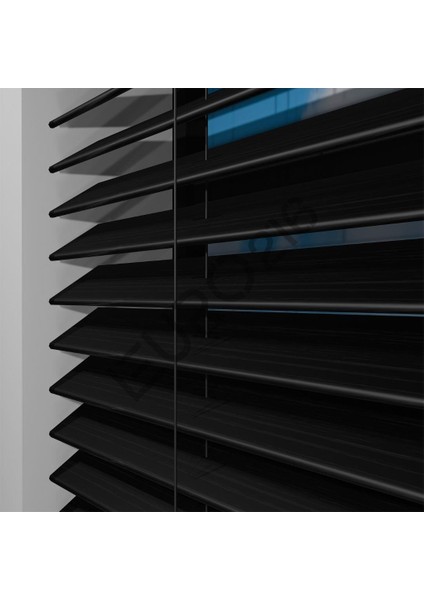 Ahşap Jaluzi Perde 50 mm GERÇEK AHŞAP Redüktörlü / Zincirli SİYAH Renk fiyatları