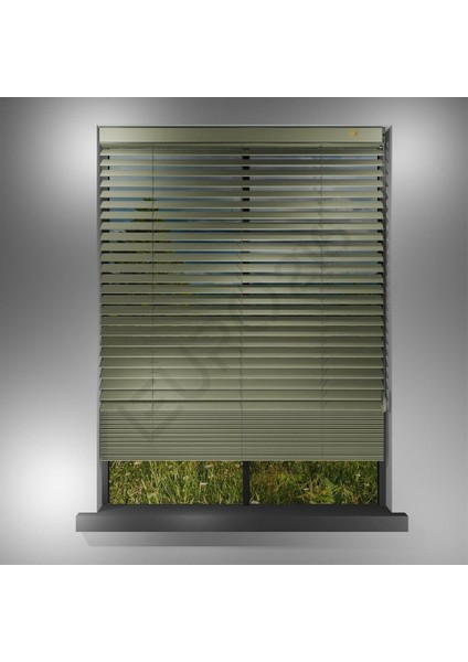 Ahşap Jaluzi Perde 50 mm GERÇEK AHŞAP Redüktörlü / Zincirli BEJ Renk modelleri