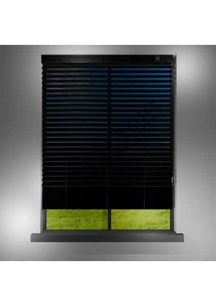 Ahşap Jaluzi Perde 50 mm GERÇEK AHŞAP Redüktörlü / Zincirli SİYAH Renk modelleri