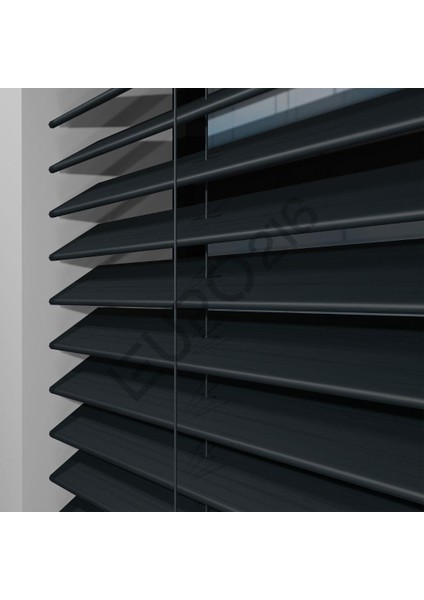 Ahşap Jaluzi Perde 50 mm GERÇEK AHŞAP Redüktörlü / Zincirli ANTRASİT Renk fiyatları