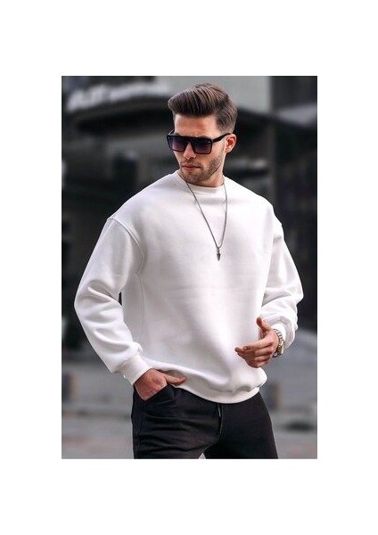 Erkek Uzun Kollu Bisiklet Yaka Sweatshirt