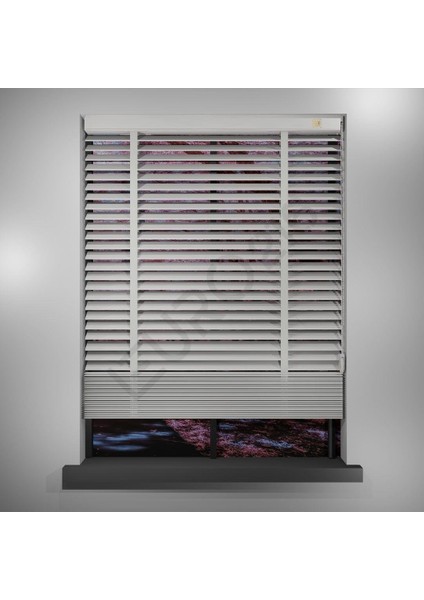 Ahşap Jaluzi Perde 50 mm GERÇEK AHŞAP Redüktörlü / Zincirli Kurdeleli BEYAZ Renk modelleri