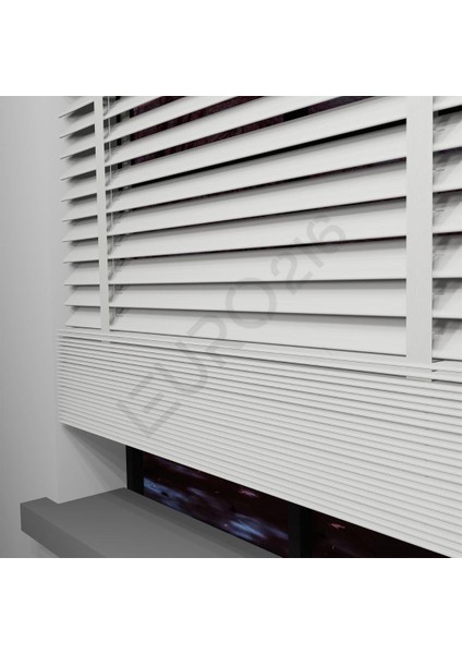 Ahşap Jaluzi Perde 50 mm GERÇEK AHŞAP Redüktörlü / Zincirli Kurdeleli BEYAZ Renk indirimleri