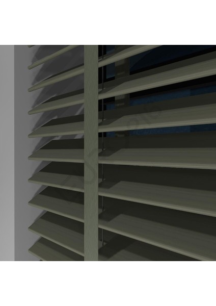 Ahşap Jaluzi Perde 50 mm GERÇEK AHŞAP Redüktörlü / Zincirli Kurdeleli TAŞ Renk fiyatları