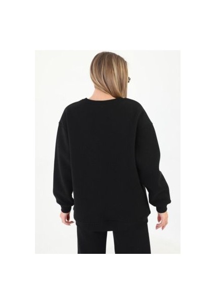 Kadın Uzun Kollu Bisiklet Yaka 3 Iplik Sweatshirt