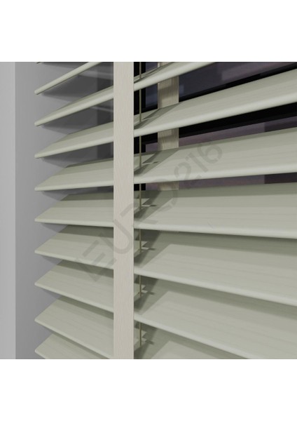 Ahşap Jaluzi Perde 50 mm GERÇEK AHŞAP Redüktörlü / Zincirli Kurdeleli KREM Renk fiyatları