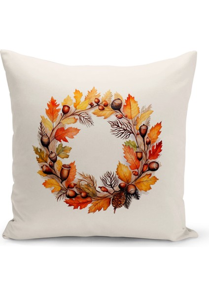 Sonbahar Serisi Çift Tarafı Dijital Baskılı Kırlent Kılıfı (Halloween Autumn Cushion Cover)
