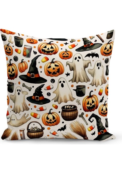 Bertille Home Sonbahar Serisi Çift Tarafı Dijital Baskılı Kırlent Kılıfı (Halloween Autumn Cushion Cover)