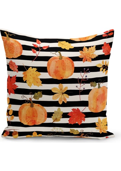 Bertille Home Sonbahar Serisi Çift Tarafı Dijital Baskılı Kırlent Kılıfı (Halloween Autumn Cushion Cover)