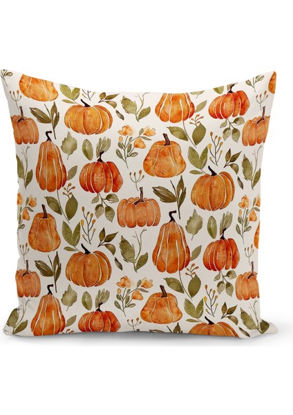 Sonbahar Serisi Çift Tarafı Dijital Baskılı Kırlent Kılıfı (Halloween Autumn Cushion Cover)