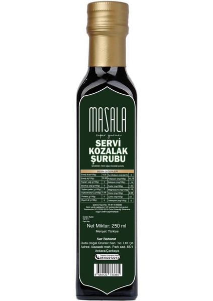 Kozalak Şurubu - Servi Kozalağı Şurubu 250 ml