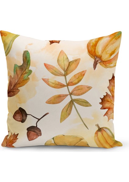 Sonbahar Serisi Çift Tarafı Dijital Baskılı Kırlent Kılıfı (Halloween Autumn Cushion Cover)