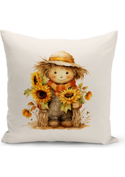 Sonbahar Serisi Çift Tarafı Dijital Baskılı Kırlent Kılıfı (Halloween Autumn Cushion Cover)