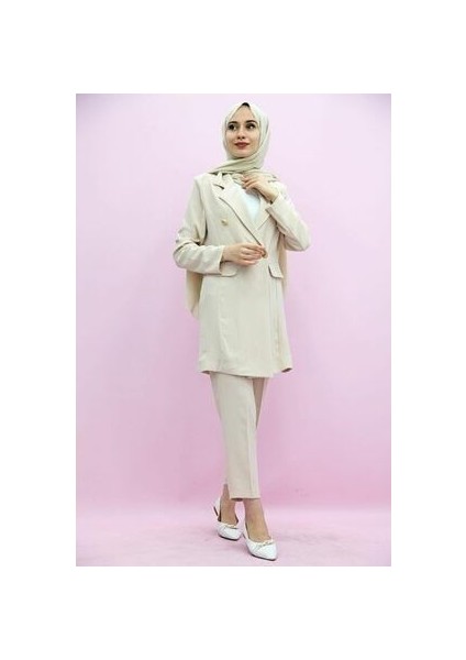 Kadın Bej Blazer Ceket Takım fiyatları