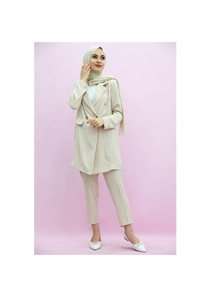 Kadın Bej Blazer Ceket Takım fırsatları