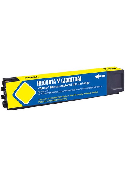 Hp 981A-J3M70A Sarı Muadil Kartuş
