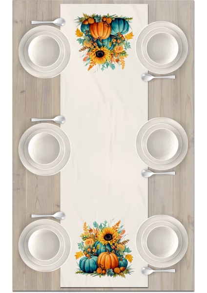Sonbahar Serisi 140X40 cm Dijital Baskılı Runner (Halloween Autumn) fiyatları