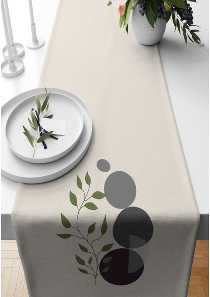 Minimalist Serisi 140X40 cm Dijital Baskılı Runner