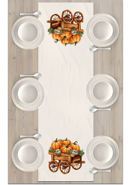 Sonbahar Serisi 140X40 cm Dijital Baskılı Runner (Halloween Autumn) fiyatları