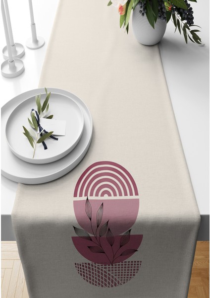 Minimalist Serisi 140X40 cm Dijital Baskılı Runner