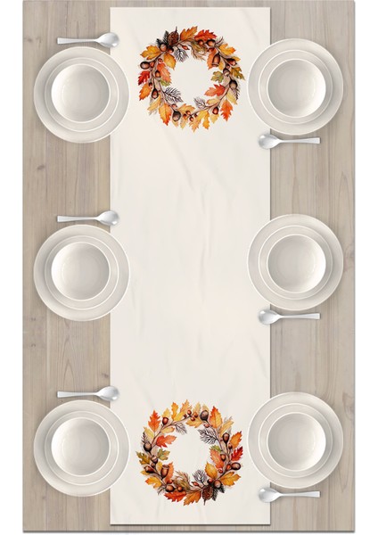 Sonbahar Serisi 140X40 cm Dijital Baskılı Runner (Halloween Autumn) fiyatları