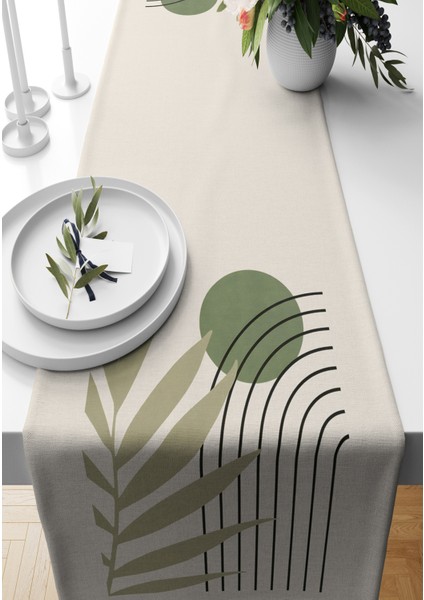 Minimalist Serisi 140X40 cm Dijital Baskılı Runner