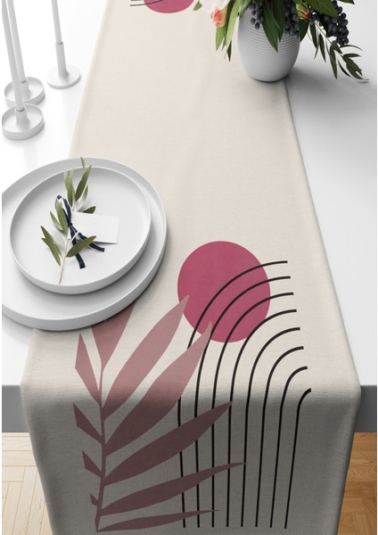 Minimalist Serisi 140X40 cm Dijital Baskılı Runner