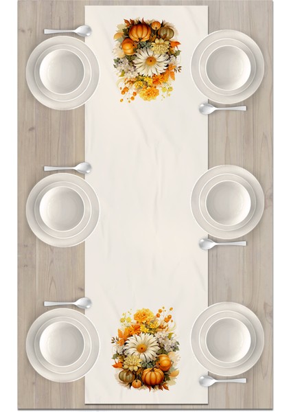 Sonbahar Serisi 140X40 cm Dijital Baskılı Runner (Halloween Autumn) fiyatları