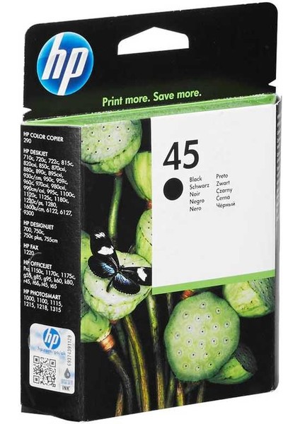 Hp 45-51645AE Siyah Orijinal Kartuş