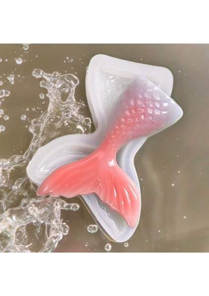 Küçük Balık Kuyruğu Silikon Mum Süsleme Kalıbı