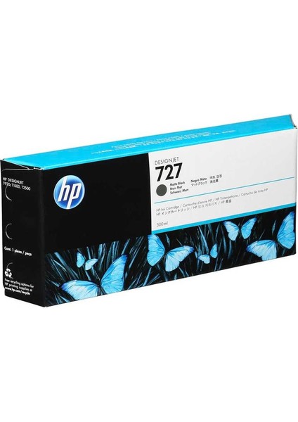 Hp 727-C1Q12A Mat Siyah Orijinal Kartuş Extra Yüksek Kapasiteli