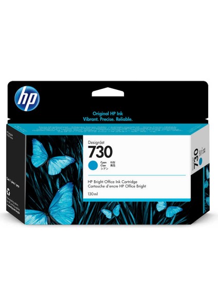 Hp 730-P2V62A Mavi Orijinal Kartuş