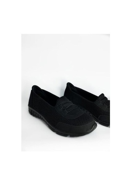 Kadın Siyah Hafif Taban Günlük Rahat Spor Babet Ayakkabı indirimleri