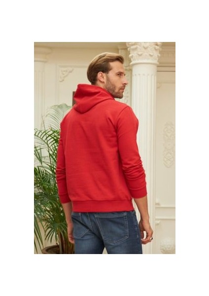 Erkek Kapuşonlu Kanguru Cep Hoodie Sweatshirt