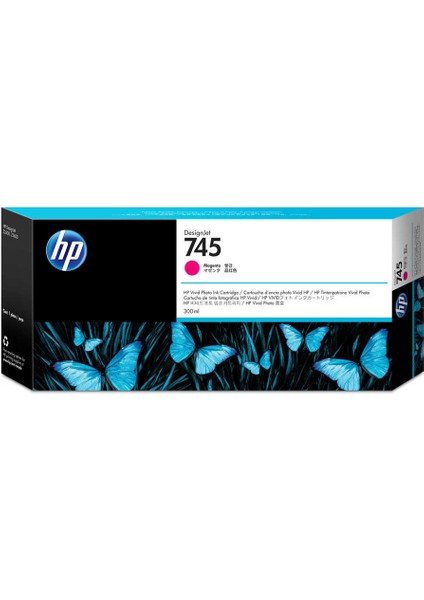 Hp 745-F9K01A Kırmızı Orijinal Kartuş Yüksek Kapasiteli