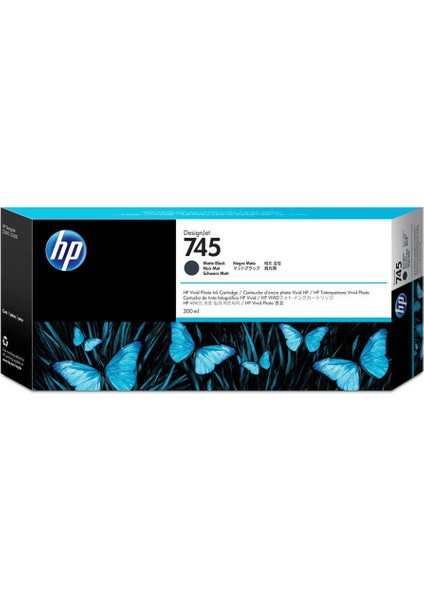 Hp 745-F9K05A Mat Siyah Orijinal Kartuş Yüksek Kapasiteli