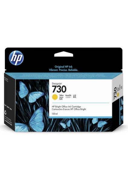 Hp 730-P2V64A Sarı Orijinal Kartuş