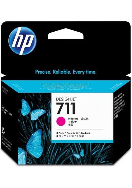 Hp 711-CZ135A Kırmızı Orijinal Kartuş 3lü Paket