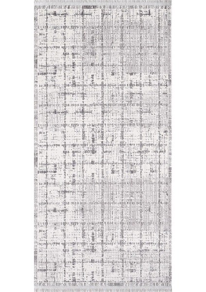 Samoa 02377D Krem Gri Çizgi Desenli Halı