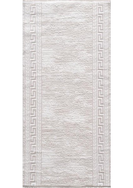 Samoa 06433C Krem Bej Çizgi Desenli Halı