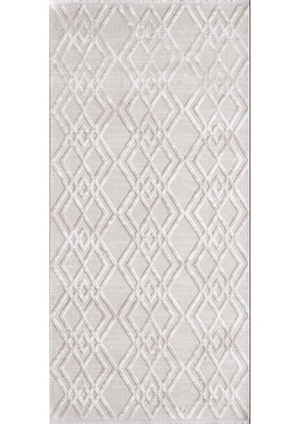 Samoa 06440B Krem Bej Çizgi Desenli Halı
