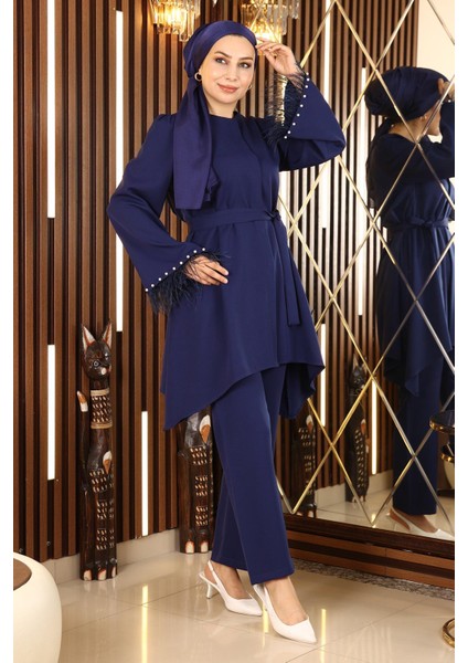 Tüy Detaylı Takım Indigo 19131 modelleri