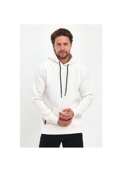 Erkek Kanguru Cep Kapşonlu Sweatshirt